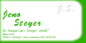 jeno steyer business card